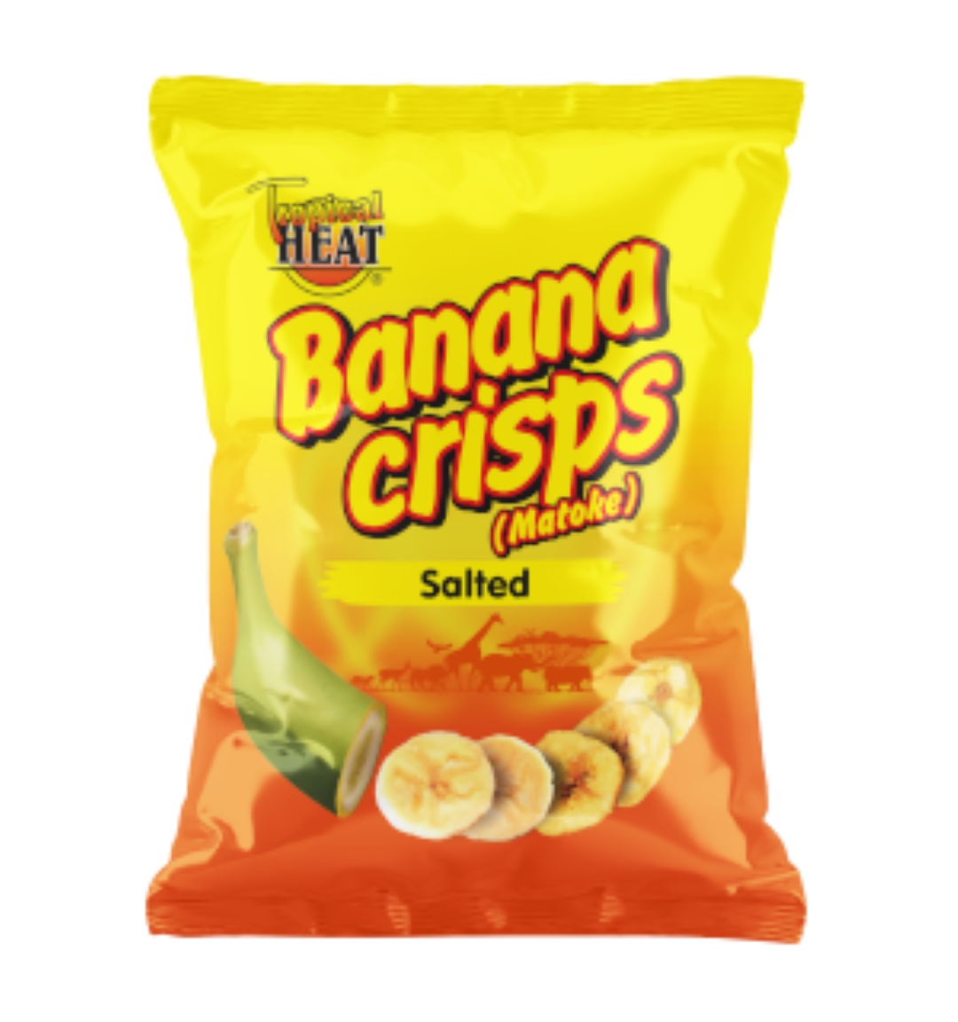 TROPICAL HEAT BANANA CRISPS ROUND SALTED 200G